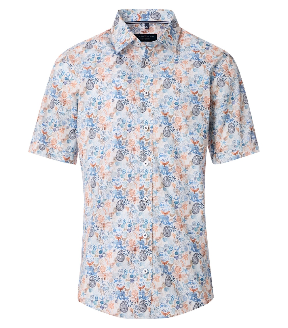 Freizeithemd Kurzarm Print Comfort Fit