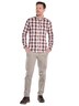 Herren Hemd langarm , Feuerrot