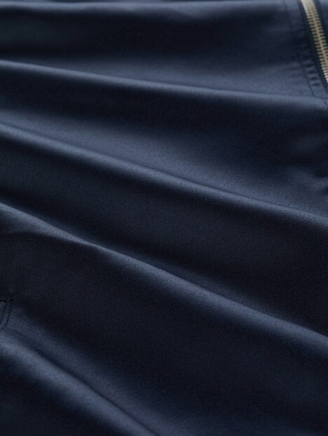 Satin Blouson Jacke mit Bomberkragen