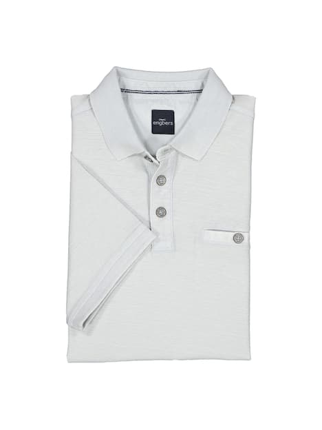 engbers Herren Polo-Shirt strukturiert , Hellgrau