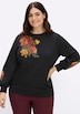 Sweatshirt Sweatshirt mit Blüten-Applikationen Langarm keine Angabe