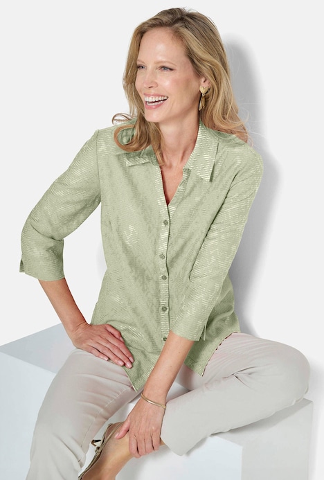 Viskosebluse mit filigranem Muster