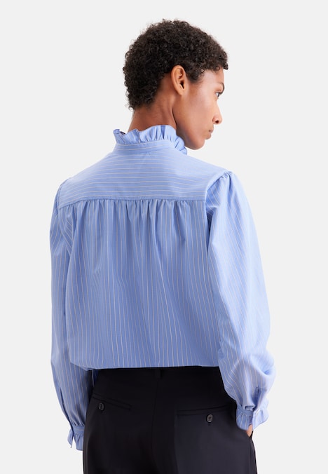 Damen Ausgestellte Bluse - Gestreift