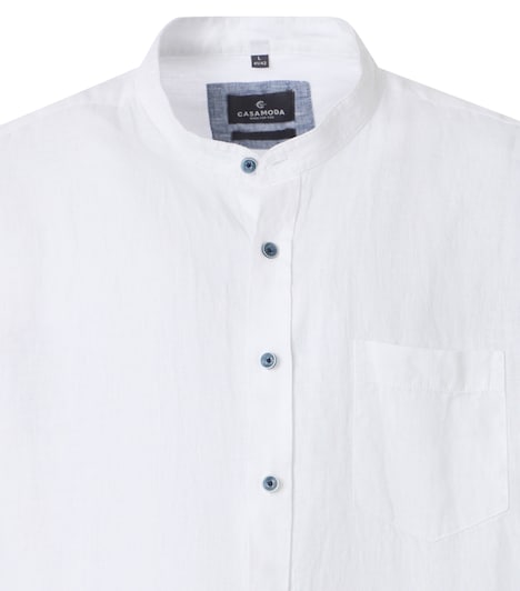 Leinenhemd Kurzarm uni Casual Fit