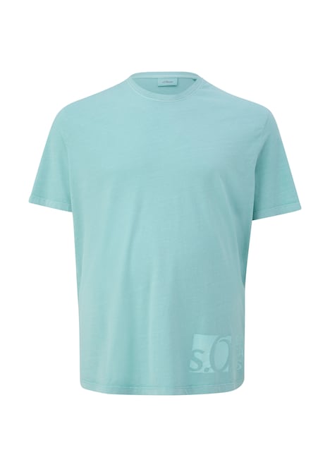 T-Shirt mit Label-Print