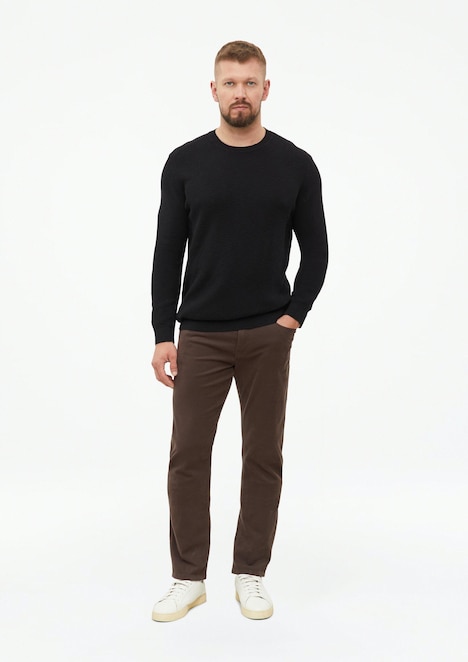 Struktur-Pullover aus 100% Baumwolle
