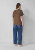 Gewaschenes Oversize-Shirt mit Frontprint