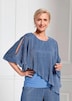 Asymmetrisches Blusenshirt mit Glanzgarn