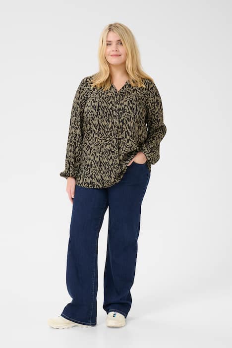 Langarm-Bluse Regular fit