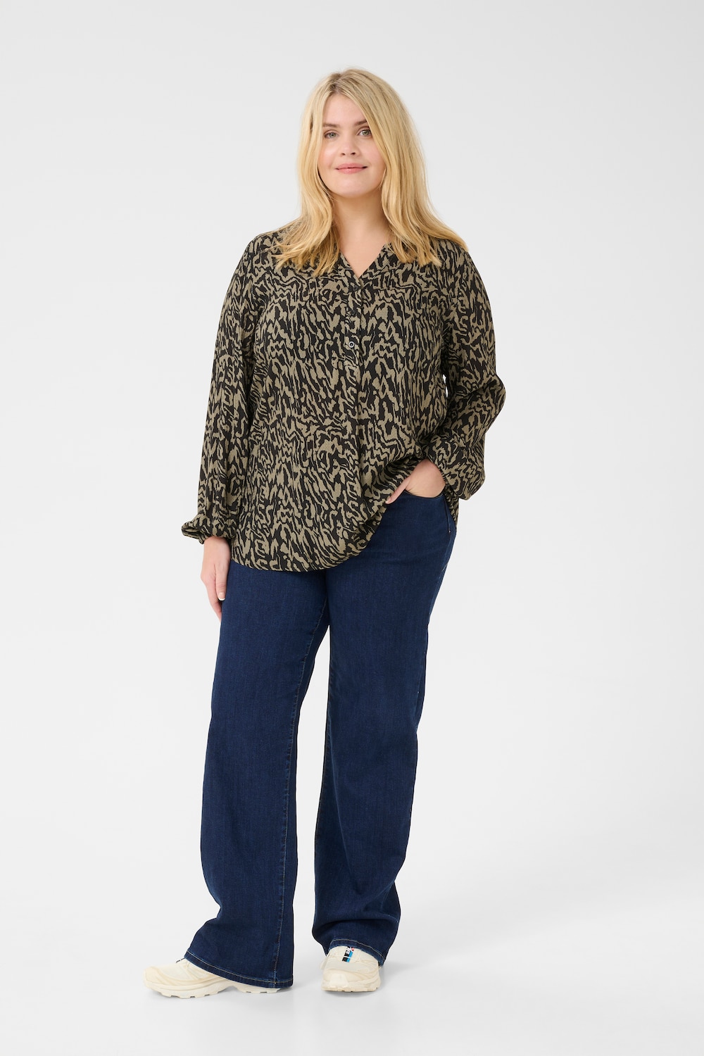 Langarm-Bluse Regular fit