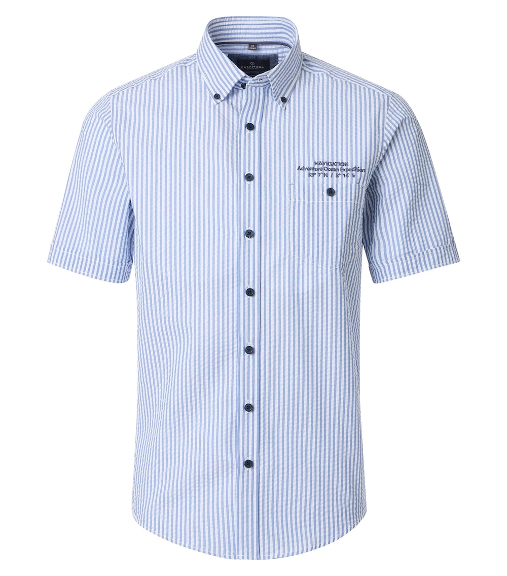Freizeithemd Kurzarm gestreift Casual Fit