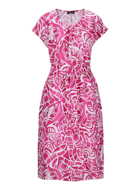 Leinenkleid Ethno, Halbarm