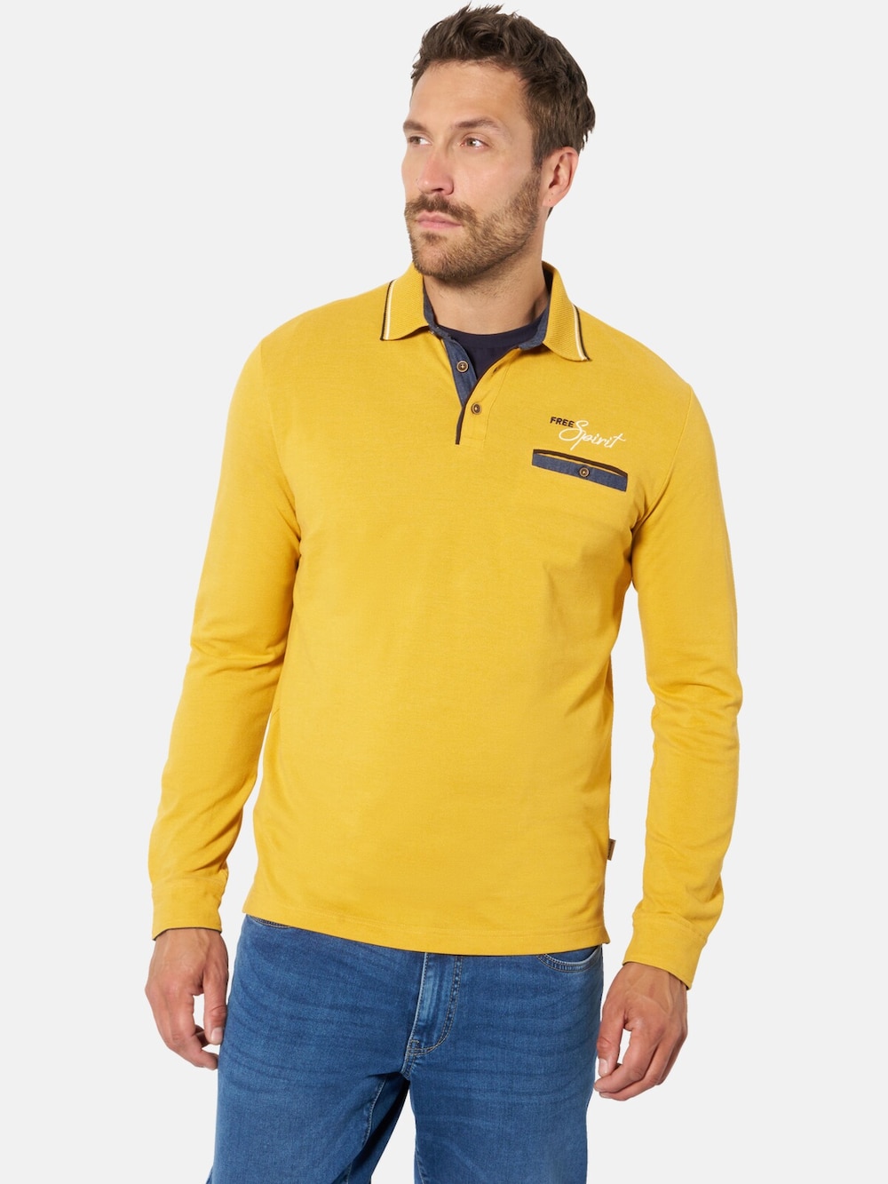 Langarm-Poloshirt VITORIO