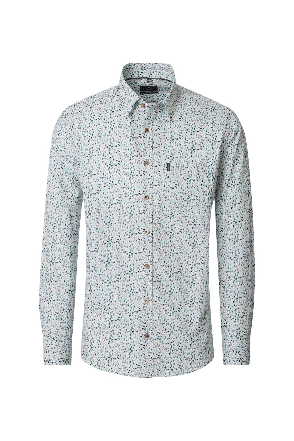 Freizeithemd Langarm Print Casual Fit