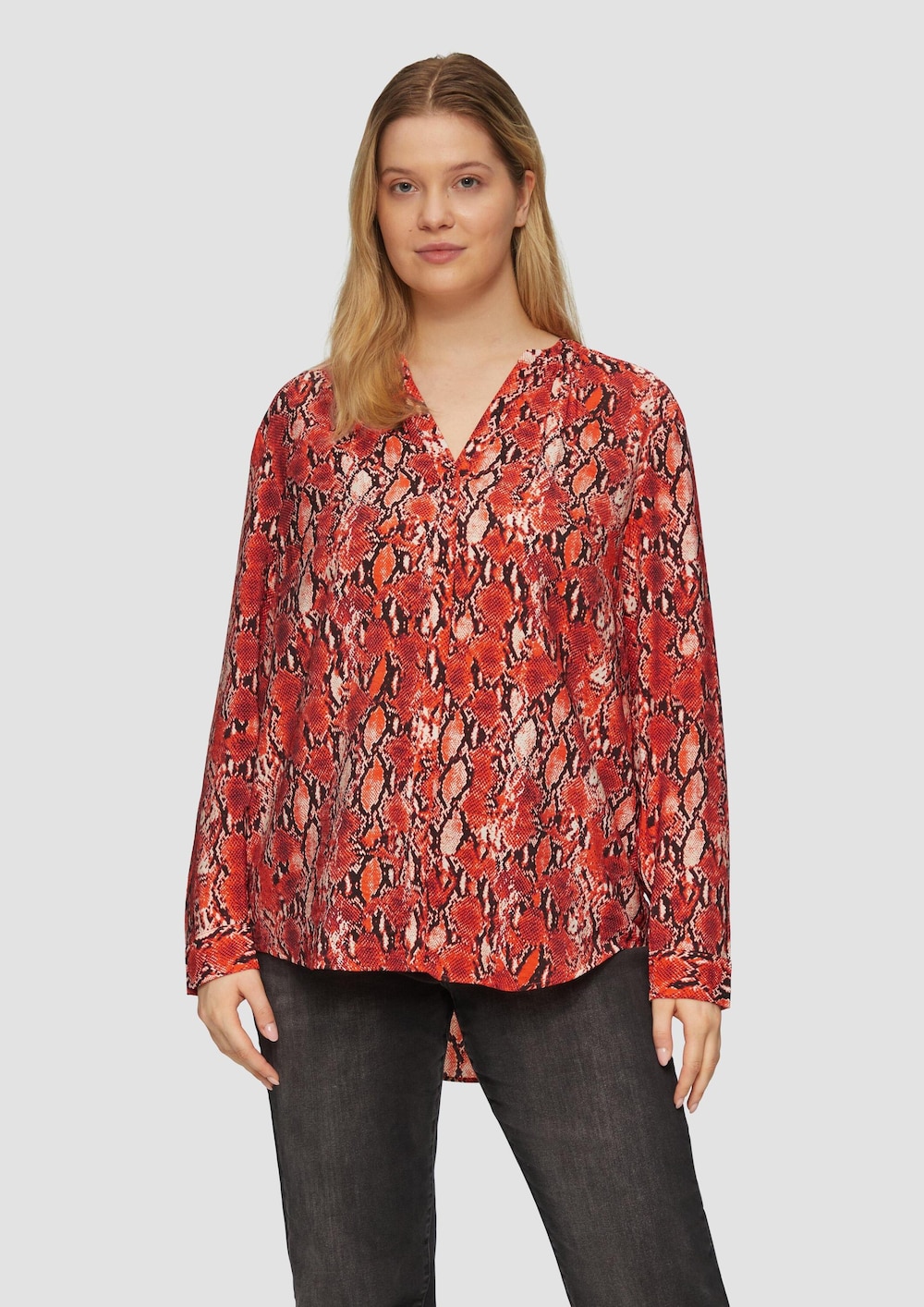 Bluse mit Animal-Print aus Viskosemix
