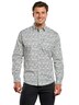 engbers Herren Langarm-Hemd gemustert , Granitgrau