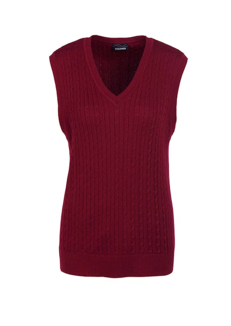 Pullunder mit zeitlosem Zopfmuster