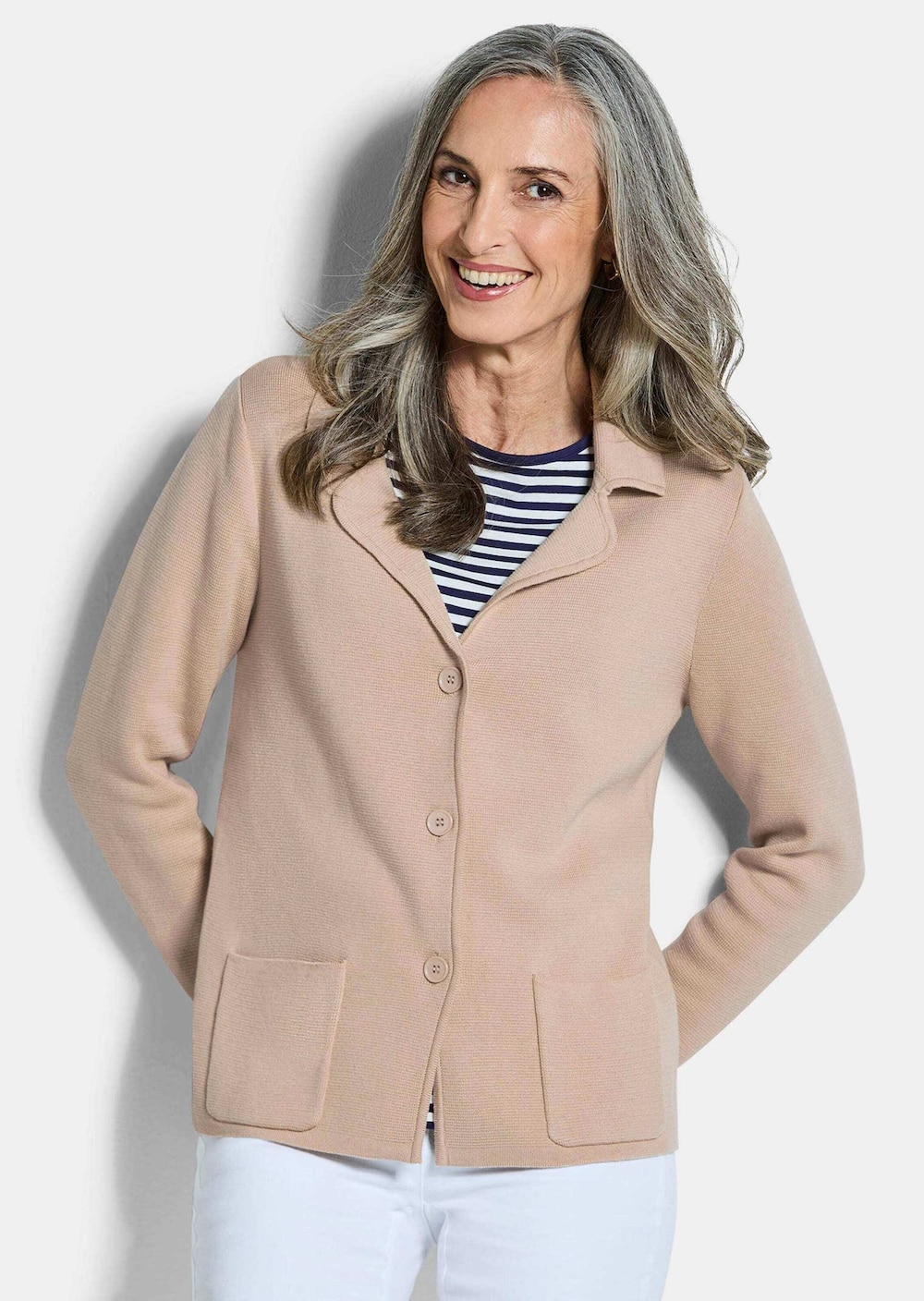 Milano-Ripp-Blazer mit Reverskragen