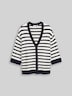 Loose Fit Cardigan mit Streifenmuster