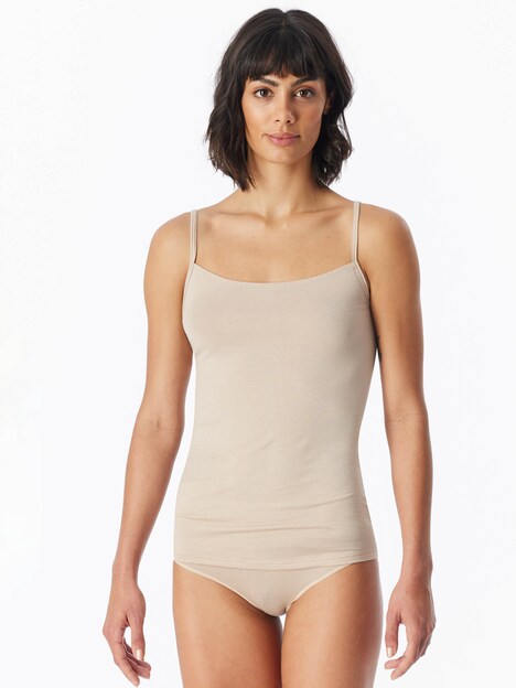 Schiesser Damen Spaghettitop 2-Pack Modal Essentials - sand