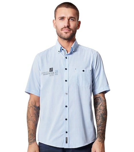 Freizeithemd Kurzarm gestreift Casual Fit