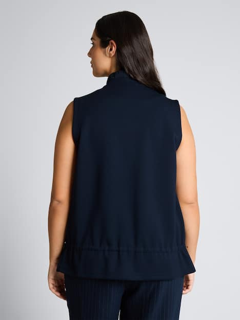 Tom Tailor Women PLUS Strick & Sweatshirts Plus Size - Scuba Sweatweste mit Stehkragen