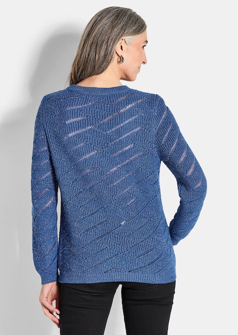 Eleganter Langarm-Strick mit Glanz
