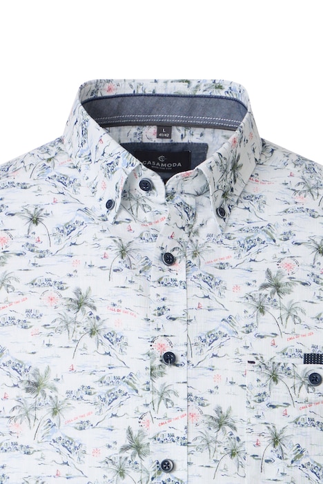Freizeithemd Kurzarm Print Casual Fit