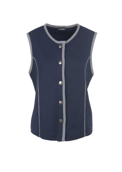 Zeitlose Merino-Weste mit Knopfleiste