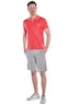 Herren Polo-Shirt gestreift , Hellrot