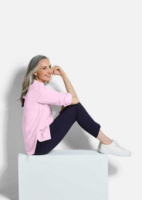 Baumwollbluse mit Hemdkragen