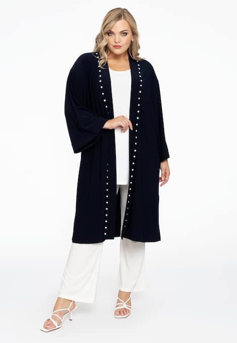 Kimono mit Perlen-Deko