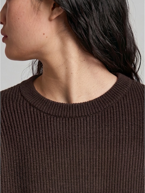 Oversize Strickpullover mit Rundhalsausschnitt