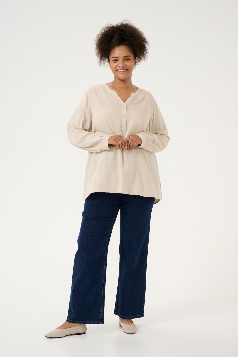 Langarm-Bluse Regular fit