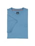 Herren Rundhals T-Shirt mit Badge an der Brust , Royalblau