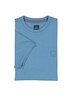 Herren Rundhals T-Shirt mit Badge an der Brust , Royalblau