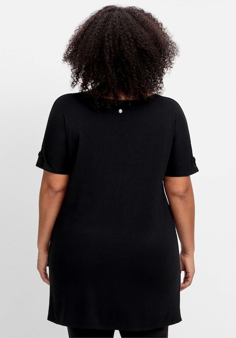 Longshirt Extra lang Sonstiges Muster Ohne Kragen