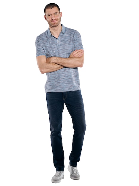 Herren Polo-Shirt meliert , Grau