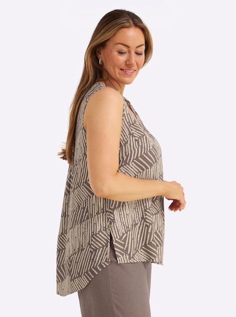 Blusentop Ärmellos Ohne Kragen