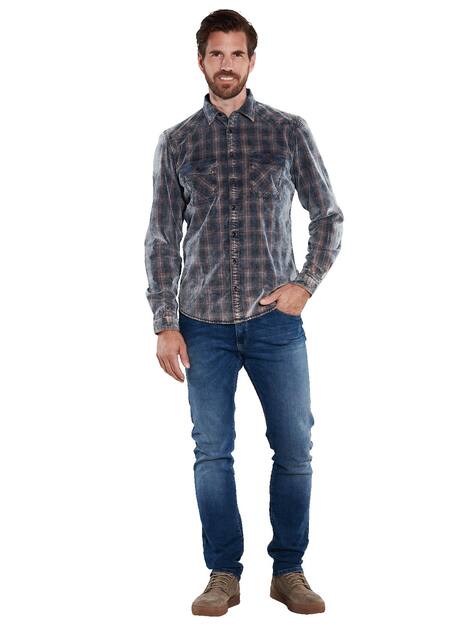 engbers Herren Langarm-Hemd kariert , Rostorange