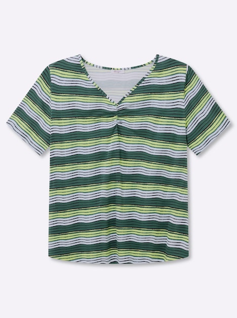 Longshirt Kurzarm Ohne Kragen