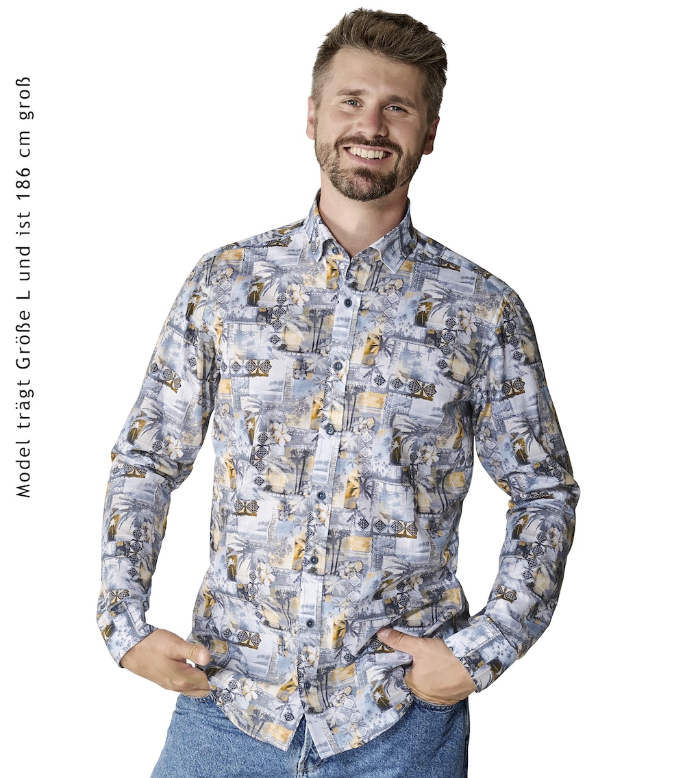 Freizeithemd Print Casual Fit