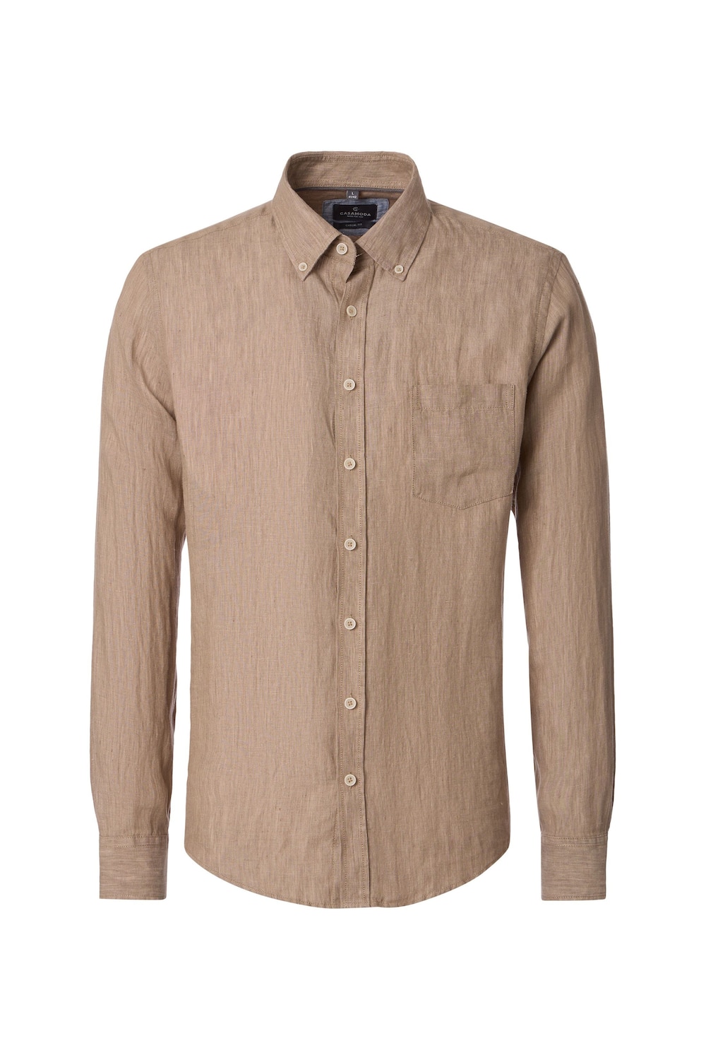 Leinenhemd Kurzarm uni Casual Fit