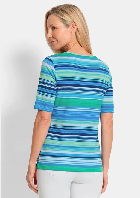 Viscose shirt met fris streepmotief