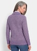 Melange-Cardigan mit Reißverschluss