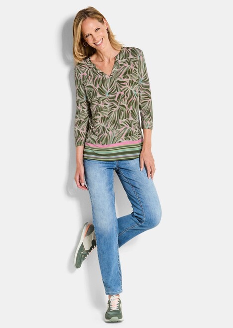 Jerseyshirt mit floralem Design