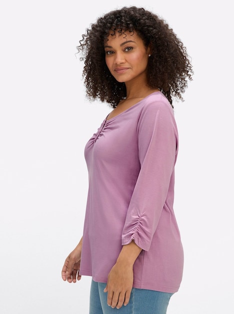 3/4-Arm-Shirt 3/4-Arm-Shirt mit dekorativen Raffungen 3/4-Arm keine Angabe
