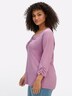 3/4-Arm-Shirt 3/4-Arm-Shirt mit dekorativen Raffungen 3/4-Arm keine Angabe