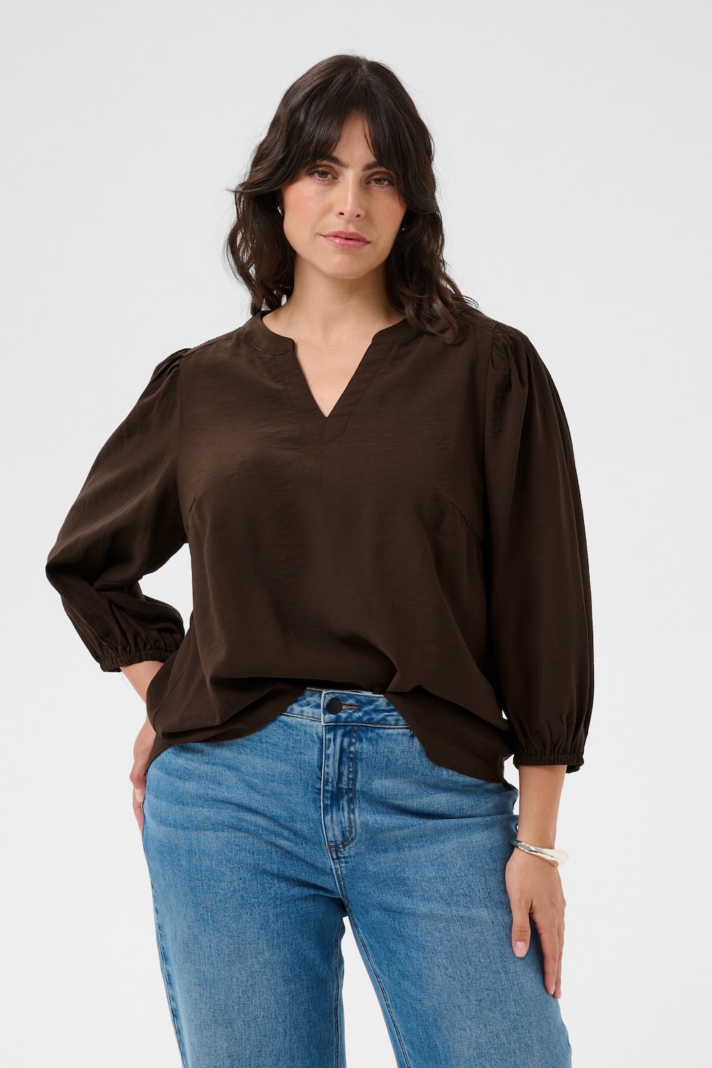 Langarm-Bluse Regular fit
