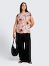 T-Shirt im Material-Mix